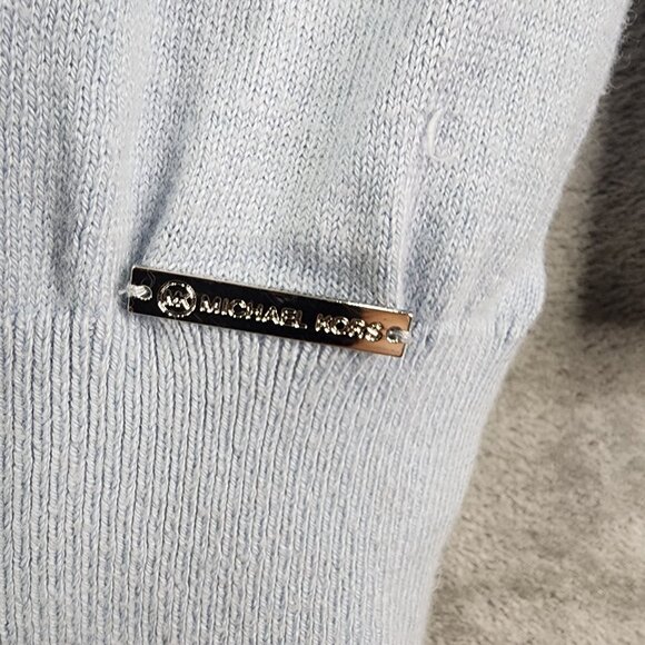 Womens Light Blue Michael Kors Sweater Chain Detail V-Neck Long Sleeve Size M - Picture 5 of 14